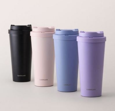 락앤락 데일리 원터치 클립 텀블러 550ml (핑크)